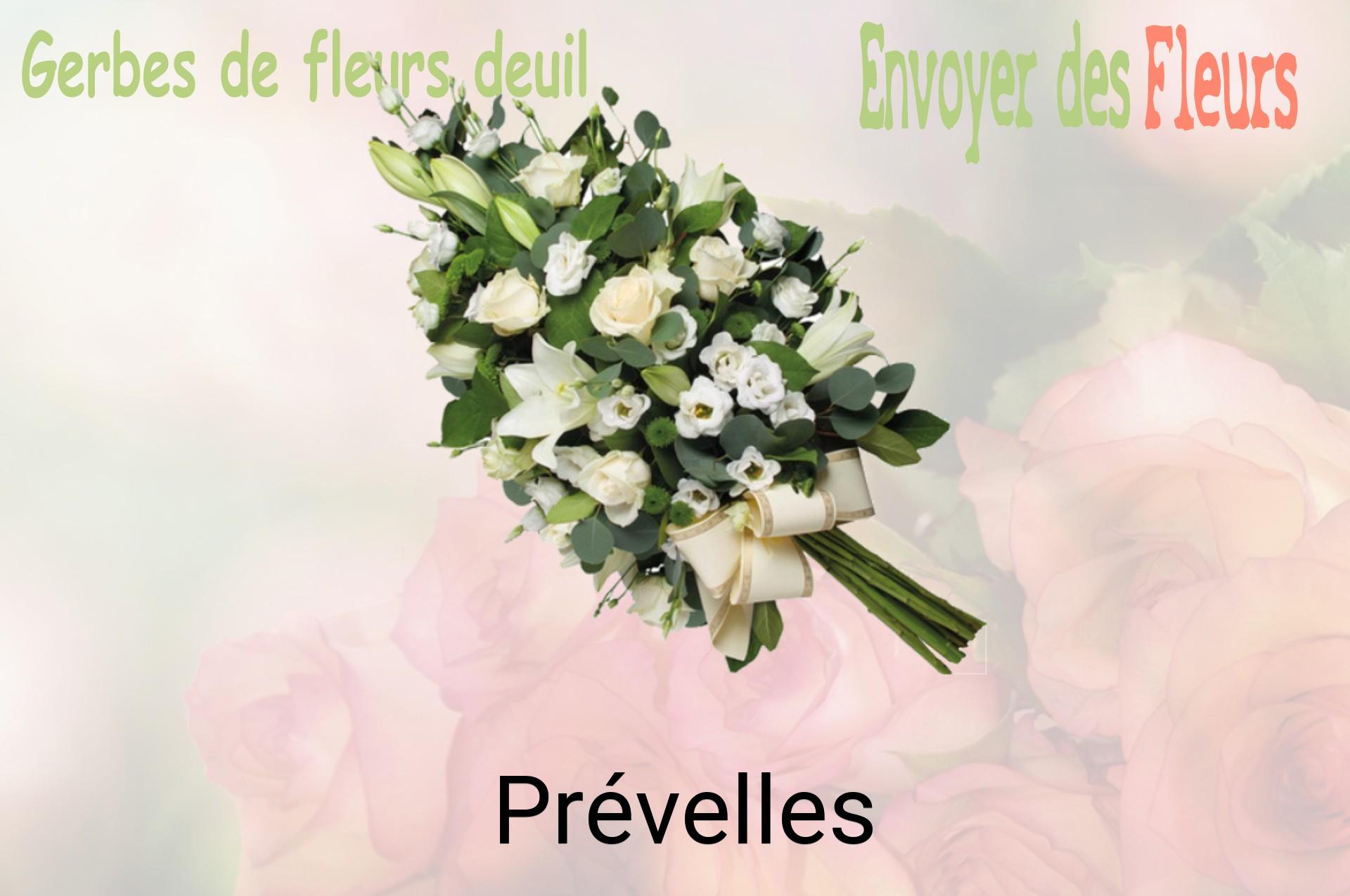 Gerbe de fleurs de deuil livrée à Prévelles